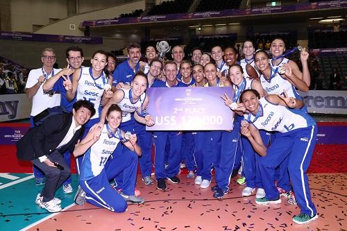 Equipe carioca perdeu decisão do mundial para o Vakifbank, da Turquia, por 3 sets a 0 / Foto: Divulgação FIVB